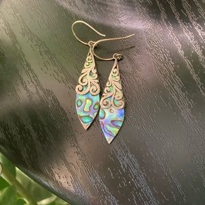 925 Sterling Silver Abalone Earrings